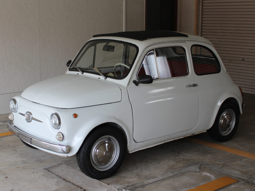 販売済】新車登録 1967y FIAT 500F 650cc フロントディスクブレーキ ミッション DGF30キャブレター・マフラー他 –  GARAGE PIACERE